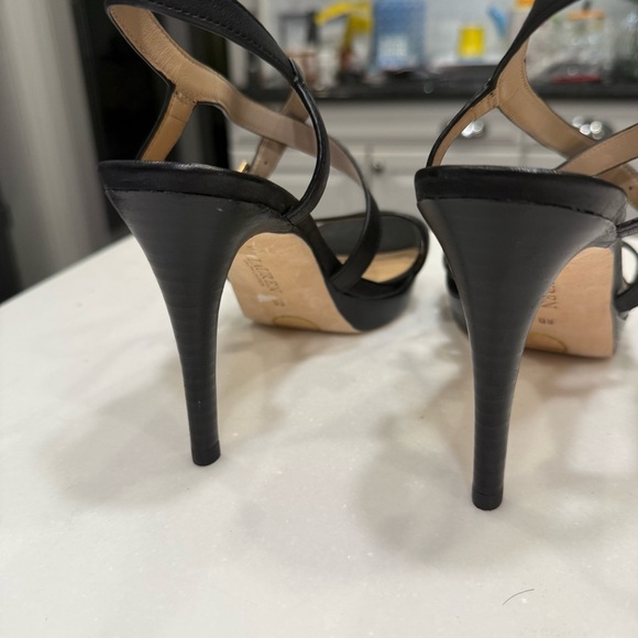 Lauren Ralph Lauren Kerri Leather Strappy Sandals Shoes Black Size 8 New $175 - Picture 7 of 13